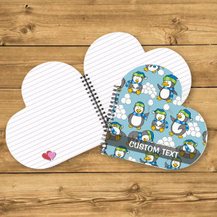 Kleine Pinguine Hintergrund Notizbuch