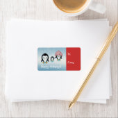 Kleine Pinguine Holiday-Geschenketiketten Adressaufkleber (Insitu)