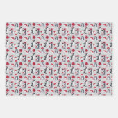 Kleine Pinguine in Weihnachtsmannmützen Geschenkpapier Set (Vorderseite 2)