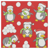 Kleine Pinguine Patterns Stoff (Nahaufnahme)
