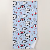Kleine Pinguine Strandtuch (Vorderseite)
