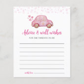 Kleine Pink Car Advice Card (Vorderseite)