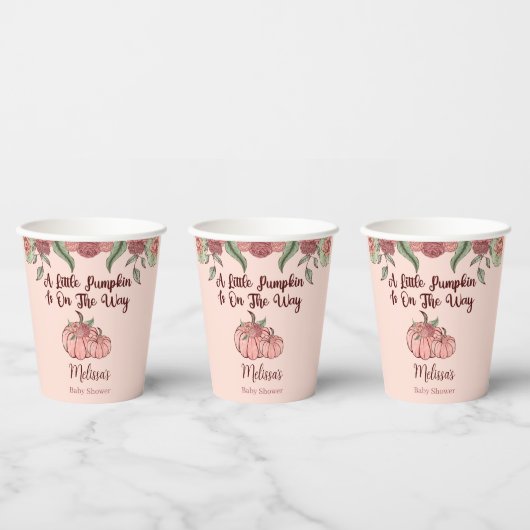 Kleine Pink Pumpkin Baby Dusche Pappbecher (Multi)