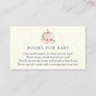 Kleine Pink Pumpkin Books für Baby Enclosure Card Begleitkarte