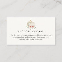 Kleine Pink Pumpkin Custom Enclosure Card