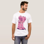 Kleine, pinkfarbene Welpenkinder T - Shirt (Vorne ganz)
