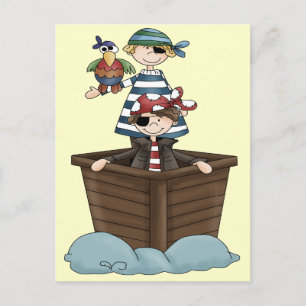 Kleine Piraten Postkarte