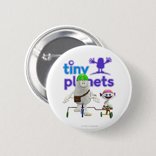 Kleine Planeten-einfacher Reiter Button (Vorne & Hinten)