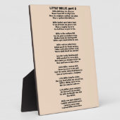 KLEINE POEM Teil 2 Fotoplatte (Seite)