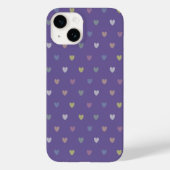 Kleine Polka Herzen auf Ultra Violet Lila Case-Mate iPhone Hülle (Rückseite)