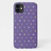 Kleine Polka Herzen auf Ultra Violet Lila Case-Mate iPhone Hülle (Rückseite)