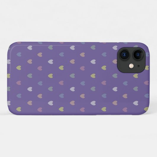 Kleine Polka Herzen auf Ultra Violet Lila Case-Mate iPhone Hülle (Rückseite (Horizontal))