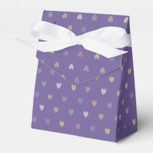 Kleine Polka Herzen auf Ultra Violet Lila Geschenkschachtel