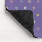 Kleine Polka Herzen auf Ultra Violet Lila Mousepad (Ecke)