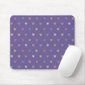 Kleine Polka Herzen auf Ultra Violet Lila Mousepad (Mit Mouse)