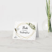 Kleine Portion Spaß Martini Soirée Dankeskarte (Vorderseite)