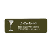 Kleine Portion Spaß Martini Soiree Rücksendeadress (Vorne)