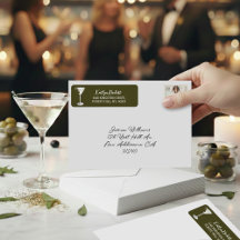 Kleine Portion Spaß Martini Soiree Rücksendeadress