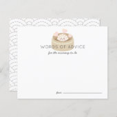 Kleine Potsticker Baby Shower Advice Card (Vorne/Hinten)