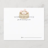 Kleine Potsticker Baby Shower Advice Card (Vorderseite)