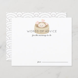 Kleine Potsticker Baby Shower Advice Card