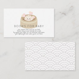 Kleine Potsticker Babydusche Buchanfrage Begleitkarte