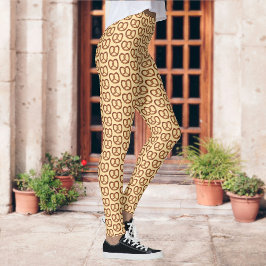 Kleine Prätzel Muster - knackige Snacks jeder Farb Leggings