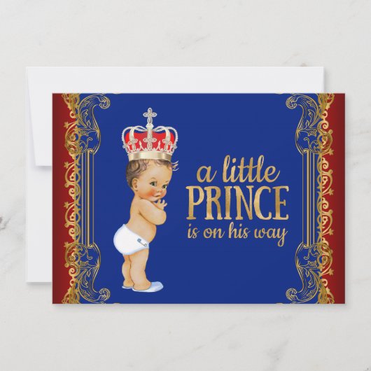 Kleine Prince Baby Dusche Einladung (Vorderseite)