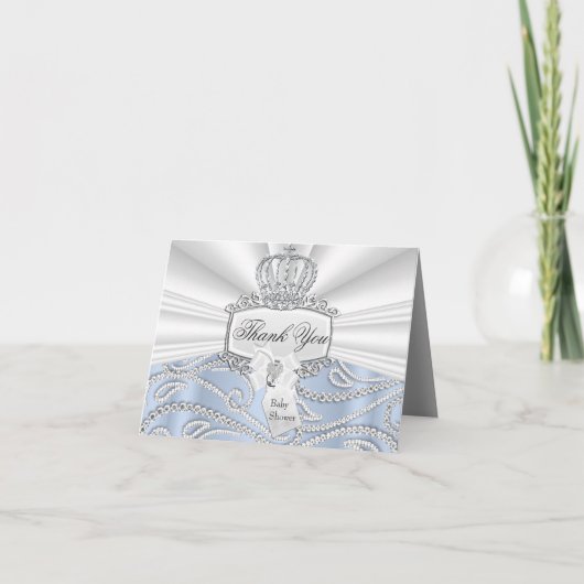 Kleine Prince Diamond Babydusche Danke Karte (Vorderseite)