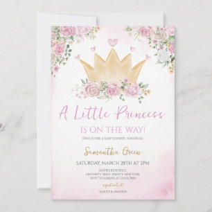 Kleine Princess Baby Dusche Einladung