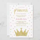Kleine Princess Baby Dusche Einladung (Vorderseite)