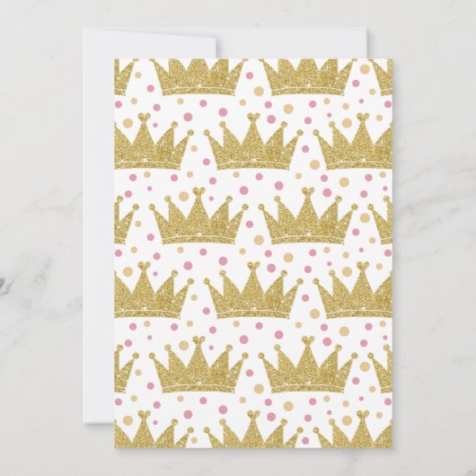 Kleine Princess Baby Dusche Einladung (Rückseite)