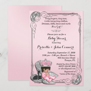 Kleine Princess-Babydusche Einladung, pink Einladung