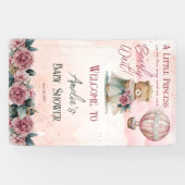 Kleine Princess Bear Bearly Wait Girl Baby Dusche Banner (Horizontal)