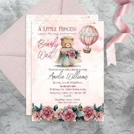 Kleine Princess Bear Bearly Wait Girl Baby Dusche Einladung
