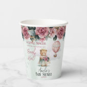 Kleine Princess Bear Bearly Wait Girl Baby Dusche Pappbecher (Rückseite)
