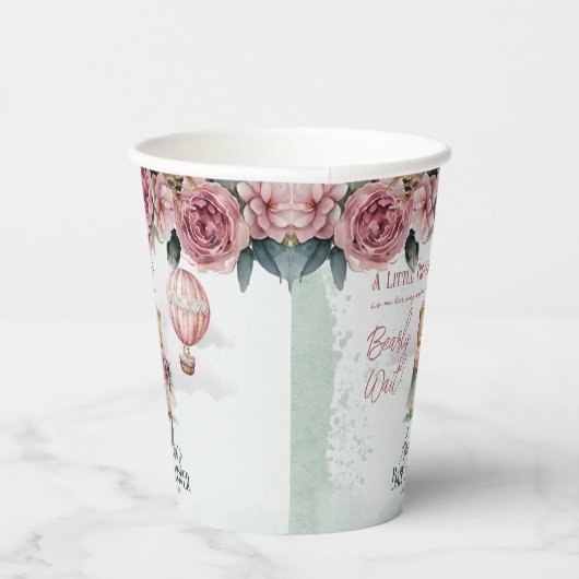 Kleine Princess Bear Bearly Wait Girl Baby Dusche Pappbecher (Rechts)