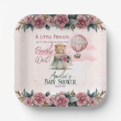 Kleine Princess Bear Bearly Wait Girl Baby Dusche Pappteller (Vorderseite)