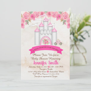 Kleine Princess Castle Kinderdusche Einladung