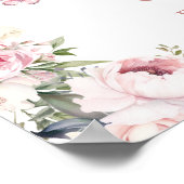 Kleine Princess Floral Baby Dusche Empfang Poster (Ecke)