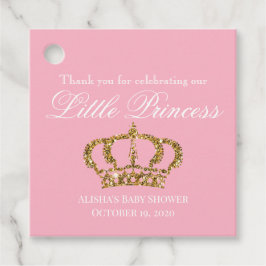 Kleine Princess Pink Gold Baby Dusche Vielen Dank Geschenkanhänger