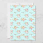 Kleine Princess Shabby Chic Blume Kinderdusche Einladung (Rückseite)