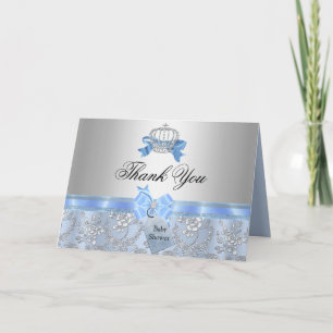 Kleine Prinz Krone Baby Shower Dankeskarten Dankeskarte