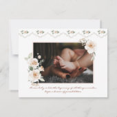 Kleine Prinzessin | Ankündigung von Foto zur Gebur (Rückseite)