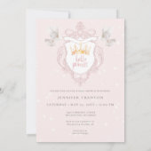 Kleine Prinzessin auf der Way Pink Baby Dusche Einladung (Rückseite)