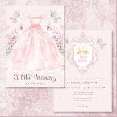 Kleine Prinzessin auf der Way Pink Baby Dusche Einladung