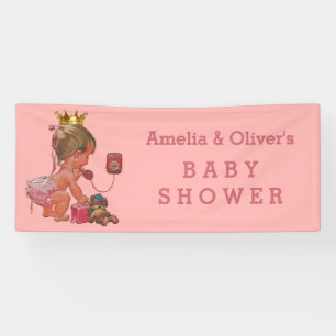 Kleine Prinzessin auf Telefon-personalisierter Banner