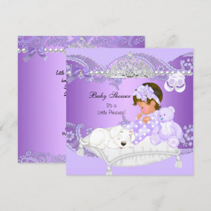 Kleine Prinzessin Baby Shower Mädchen Lavendel Lil Einladung