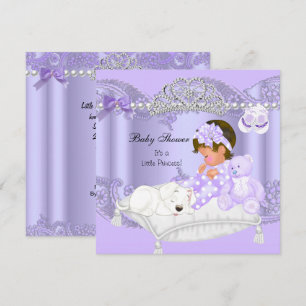Kleine Prinzessin Baby Shower Mädchen Lavendel Lil Einladung