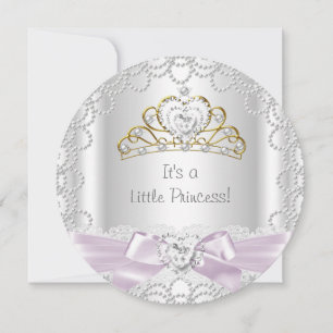 Kleine Prinzessin Baby Shower Mädchen Rosa Perle G Einladung